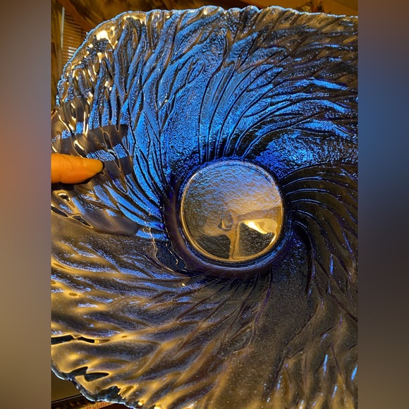 “Metsä"' Bowl by Pertti Kallioinen for Lasisepät Mäntsälä Finnish MCM Blue Bowl - Picture 10 of 12